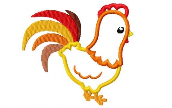 Applique Rooster